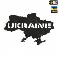 M-Tac нашивка Ukraine (контур) сквозная Laser Cut Black