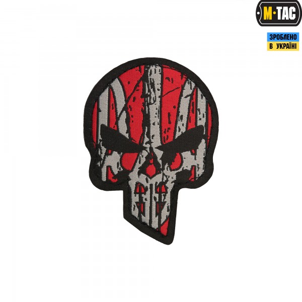 M-Tac нашивка Ukrainian Punisher (жаккард) червоно-чорна - 51154233