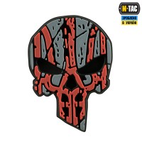M-Tac нашивка Ukrainian Punisher 3D PVC Red/Black type 2