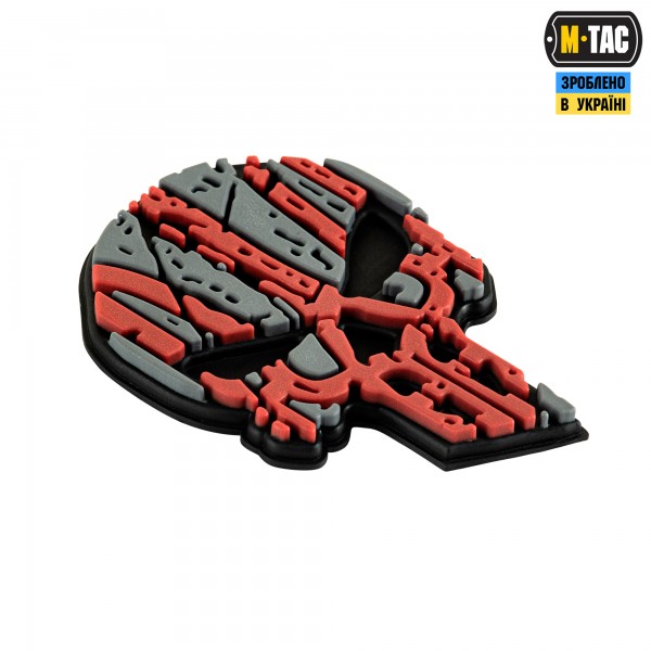 M-Tac нашивка Ukrainian Punisher 3D PVC Red/Black type 2 - 51155234 M-Tac нашивка Ukrainian Punisher 3D PVC Red/Black type 2 - 51155234