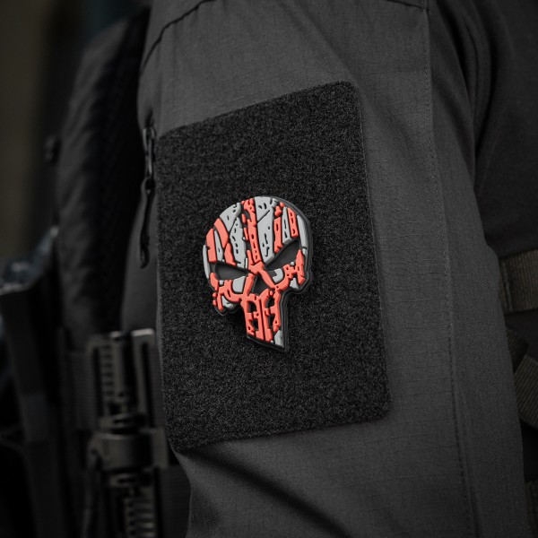 M-Tac нашивка Ukrainian Punisher 3D PVC Red/Black type 2 - 51155234 M-Tac нашивка Ukrainian Punisher 3D PVC Red/Black type 2 - 51155234