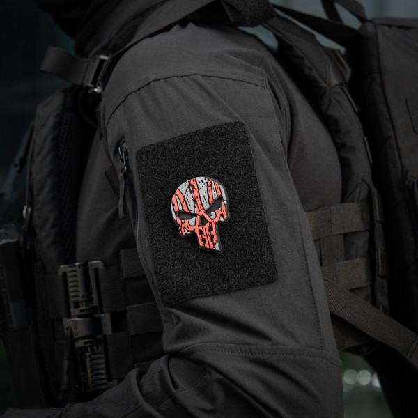M-Tac нашивка Ukrainian Punisher 3D PVC Red/Black type 2 - 51155234 M-Tac нашивка Ukrainian Punisher 3D PVC Red/Black type 2 - 51155234