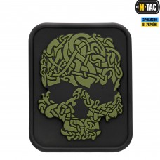 M-Tac нашивка Viking Skull PVC Black/Olive