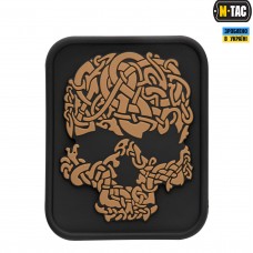 M-Tac нашивка Viking Skull PVC Black/Coyote