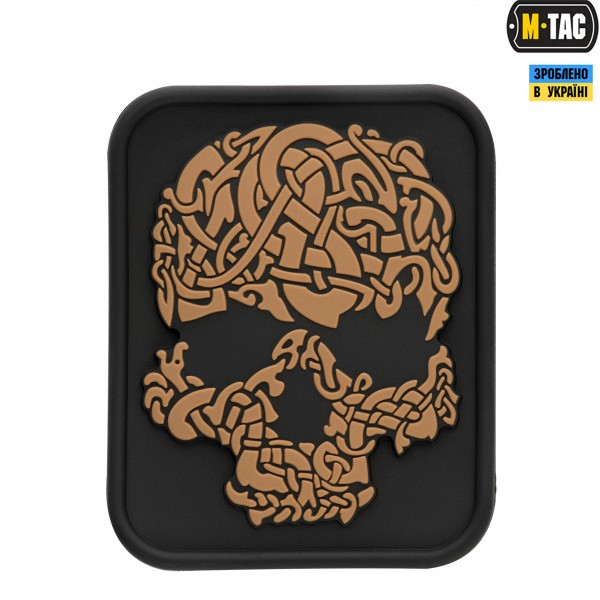 M-Tac нашивка Viking Skull ПВХ чорний/койот - 51158205