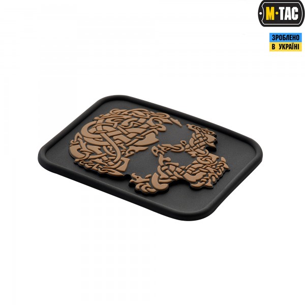 M-Tac нашивка Viking Skull ПВХ чорний/койот - 51158205 M-Tac нашивка Viking Skull ПВХ чорний/койот - 51158205