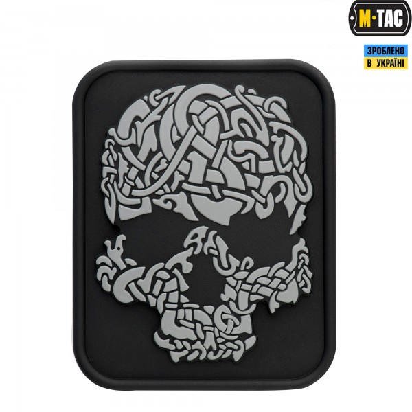 M-Tac нашивка Viking Skull PVC Black/Grey - 51158211
