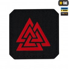 M-Tac нашивка Валькнут Laser Cut Black/Red