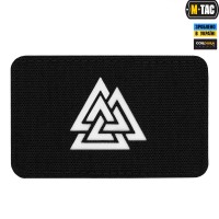 M-Tac нашивка Валькнут горизонтальная Laser Cut Black/GID
