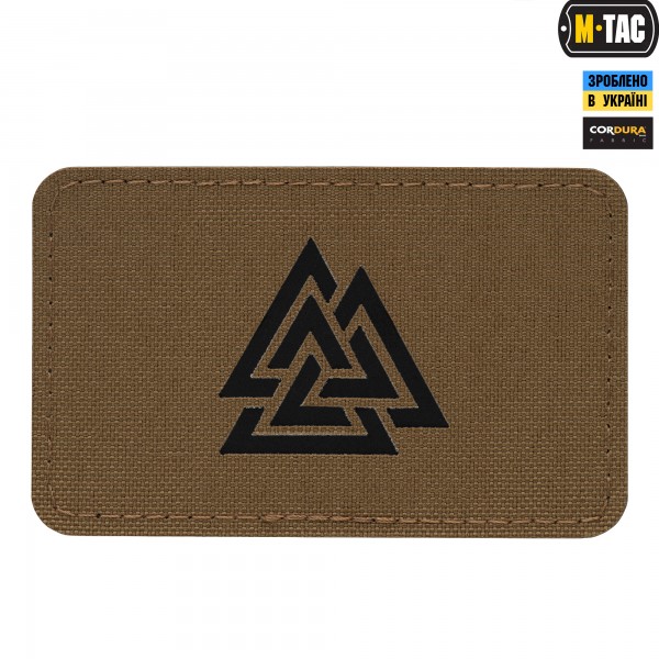 M-Tac нашивка Валькнут горизонтальная Laser Cut Coyote/Black - 51164502