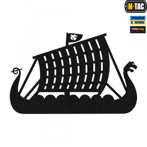 M-Tac нашивка Драккар сквозная Laser Cut Black - 51170002