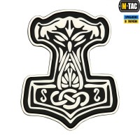 M-Tac нашивка Молот Тора ПВХ чорно-біла