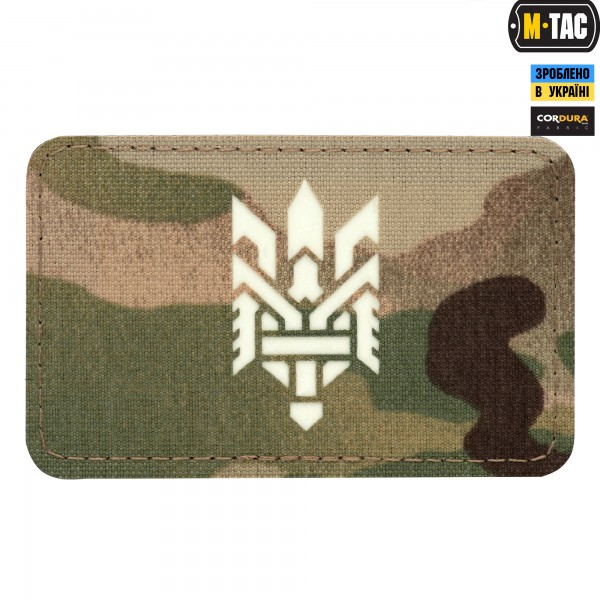 M-Tac нашивка Тризуб (стилизация) Laser Cut горизонтальная Multicam/GID - 51197899