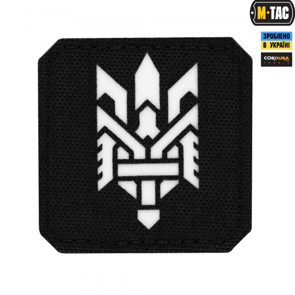M-Tac нашивка Тризуб (стилизация) Laser Cut малая Black/GID - 51198299