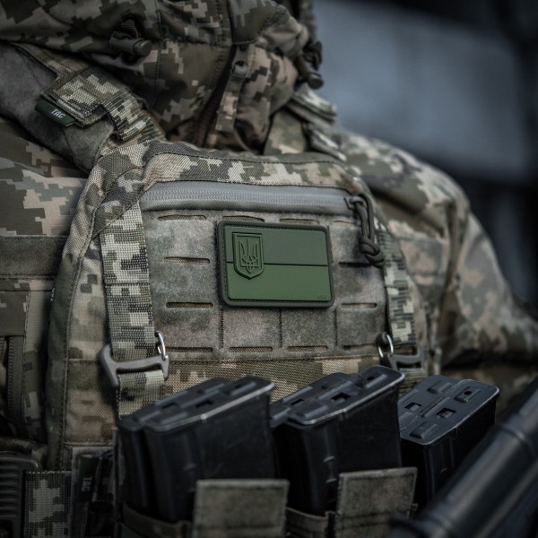 M-Tac нашивка флаг Украины с малым гербом PVC олива - 51214101 M-Tac нашивка флаг Украины с малым гербом PVC олива - 51214101