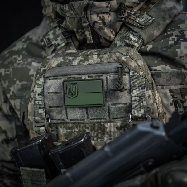 M-Tac нашивка флаг Украины с малым гербом PVC олива - 51214101 M-Tac нашивка флаг Украины с малым гербом PVC олива - 51214101