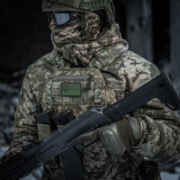 M-Tac нашивка флаг Украины с малым гербом PVC олива - 51214101 M-Tac нашивка флаг Украины с малым гербом PVC олива - 51214101