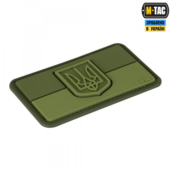 M-Tac нашивка флаг Украины с гербом по центру PVC Olive - 51214201 M-Tac нашивка флаг Украины с гербом по центру PVC Olive - 51214201