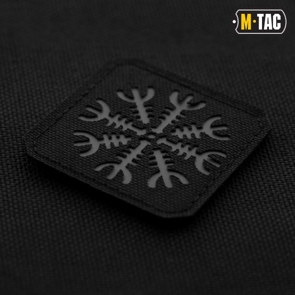 M-Tac нашивка шолом Жаху Laser Cut Black/Grey - 51220211
