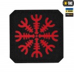 M-Tac нашивка шолом Жаху Laser Cut Black/Red