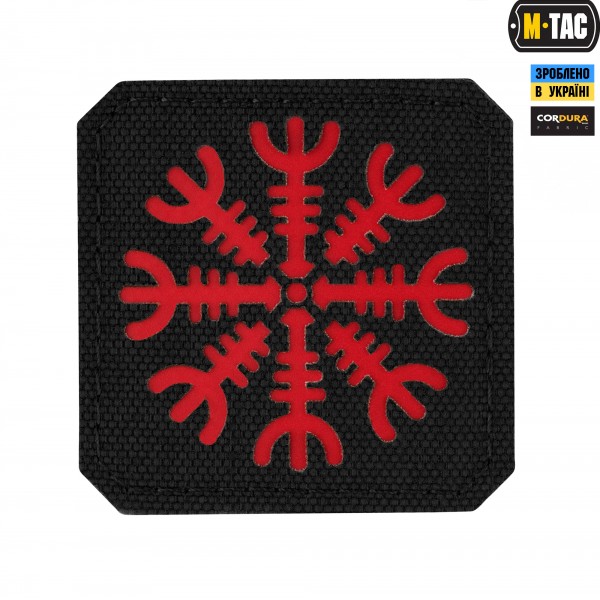 M-Tac нашивка шолом Жаху Laser Cut Black/Red - 51220233