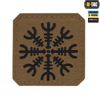 M-Tac нашивка Шлем Ужаса Laser Cut Coyote/Black