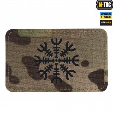 M-Tac нашивка Шлем Ужаса горизонтальная Laser Cut Multicam/Black