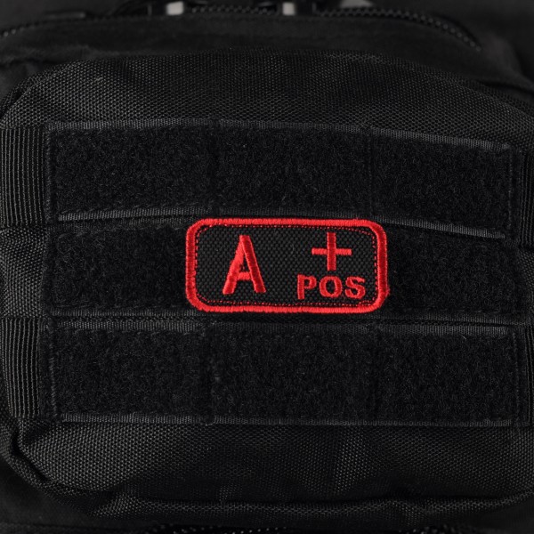 M-Tac нашивка группа крови A+ Pos черно-красная - 51228233