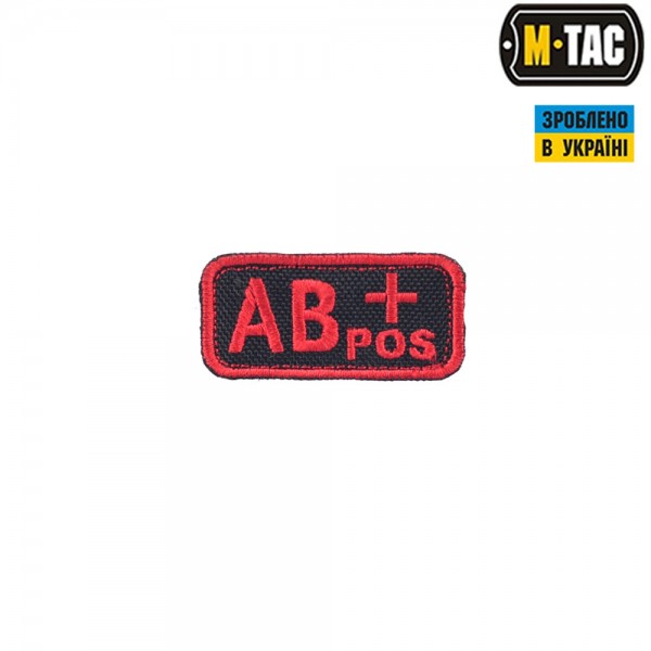M-Tac нашивка группа крови AB+ Pos черно-красная - 51232233