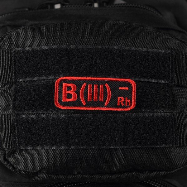 M-Tac нашивка группа крови B(III) Rh- черно-красная - 51234233