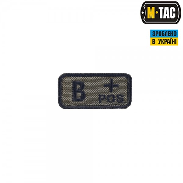 M-Tac нашивка група крові B+ Pos олива - 51236001