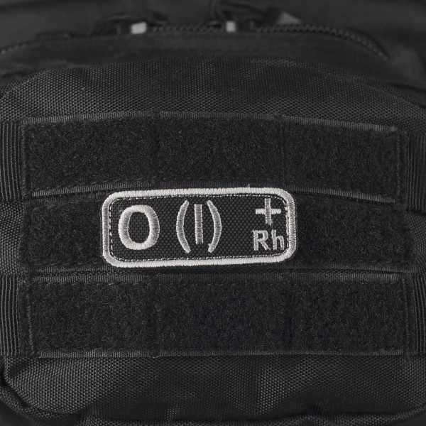 M-Tac нашивка група крові O(I) Rh+ чорно-сіра - 51239211