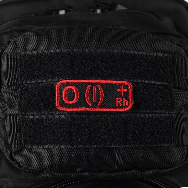 M-Tac нашивка група крові O(I) Rh+ чорно-червона - 51239233