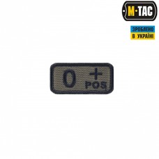 M-Tac нашивка группа крови O+ Pos олива