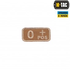 M-Tac нашивка группа крови O+ Pos хаки