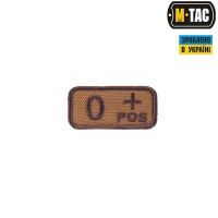 M-Tac нашивка група крові O+ Pos койот