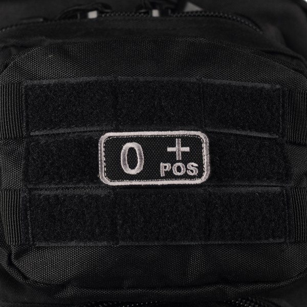 M-Tac нашивка група крові O+ Pos чорно-сіра - 51240211 M-Tac нашивка група крові O+ Pos чорно-сіра - 51240211