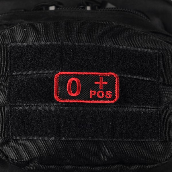 M-Tac нашивка группа крови O+ Pos черно-красная - 51240233