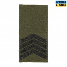M-Tac погон МО Старший сержант (4 лички)  на липучці олива