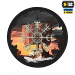 M-Tac нашивка Вегвізир/Драккар кругла (80 мм) Black/GID