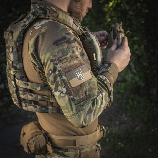 M-Tac нашивка флаг Украины с гербом (80х50 мм) Coyote/GID - 51303599 M-Tac нашивка флаг Украины с гербом (80х50 мм) Coyote/GID - 51303599