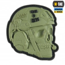 M-Tac нашивка War is Hell 3D PVC Olive