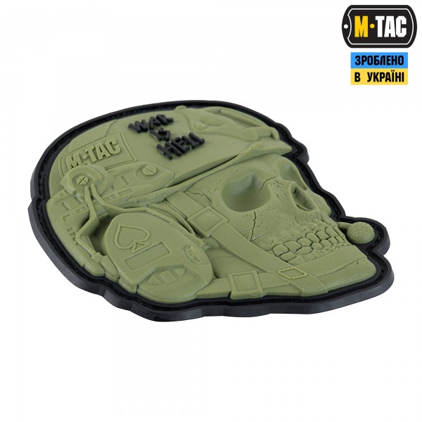 M-Tac нашивка War is Hell 3D PVC Olive - 51328001