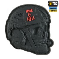 M-Tac нашивка War is Hell 3D PVC Black