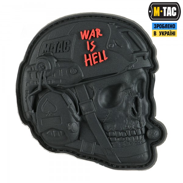 M-Tac нашивка War is Hell 3D PVC Black - 51328002