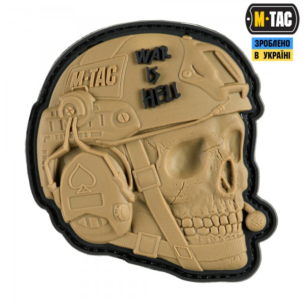 M-Tac нашивка War is Hell 3D PVC Coyote - 51328005