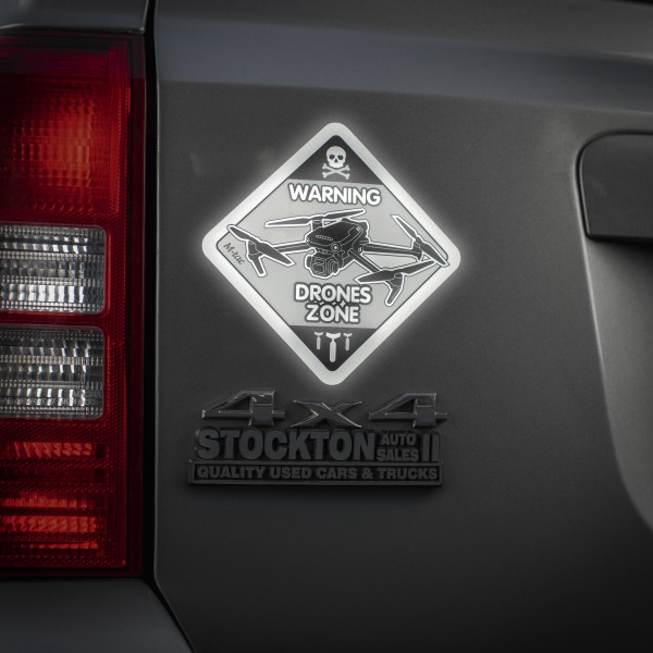 M-Tac наклейка Drones Zone світловідбиваюча Large Black - 51329002-L