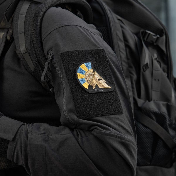 M-Tac нашивка Spartan Helmet UA (вышивка) Black - 51333002