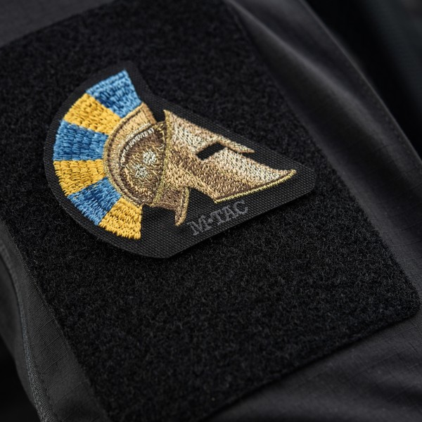 M-Tac нашивка Spartan Helmet UA (вышивка) Black - 51333002