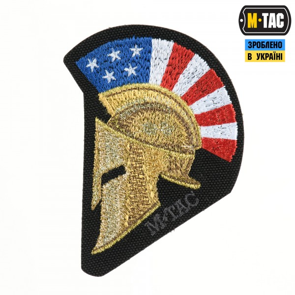 M-Tac нашивка Spartan Helmet USA (вышивка) Black - 51333099